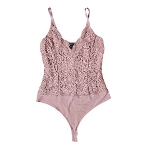 Iris pink lace body suit. Medium